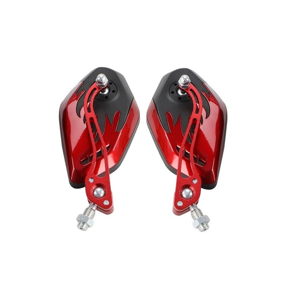Motorbike Handlebar Mirror Universal Motorcycle Rear View Side Mirror Red 9339159001868