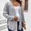 Stylish Nursing Friendly Cardigan Soft Polyester For-Khaki M 5