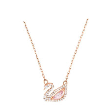 (Style G) High-quality multi-color swan necklace, classic and versatile crystal collarbone chain