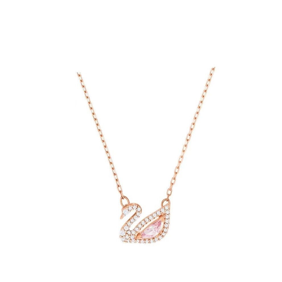 (Style G) High-quality multi-color swan necklace, classic and versatile crystal collarbone chain