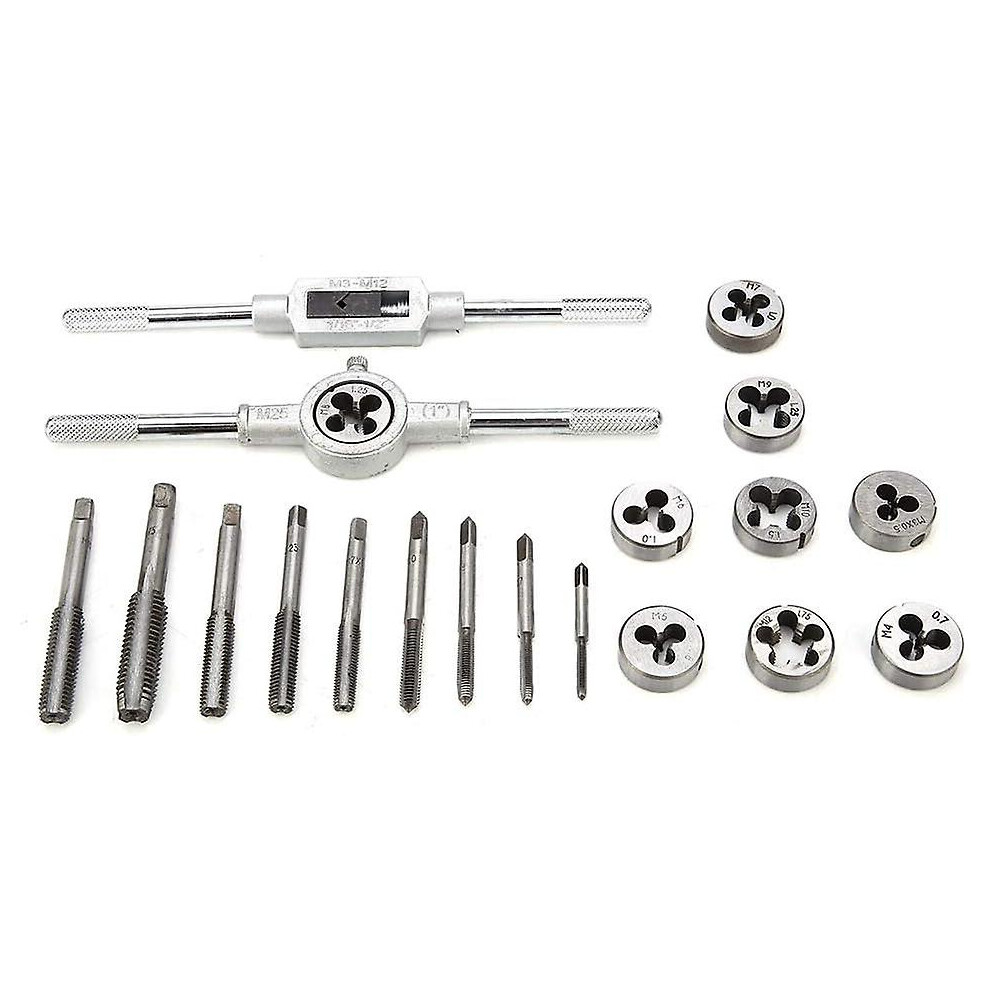Kikidex (As Show, One Size) 20 Pcs Tapping Tool, Taps And Dies, Thread Screw Extractors, M3-M12 Steel, With Storage Case