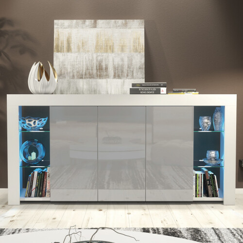 Creative Furniture Eden Sideboard 164cm - White & Grey Gloss Doors