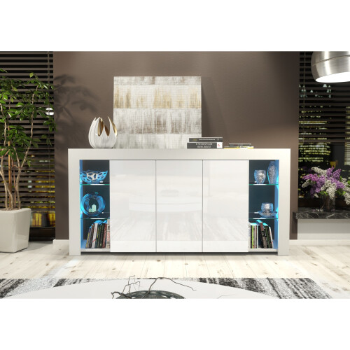 Creative Furniture Eden Sideboard 164cm - White with Gloss Doors 1