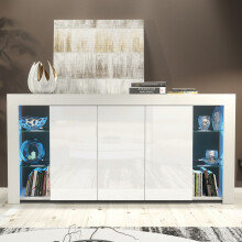 Eden Sideboard 164cm - White with Gloss Doors