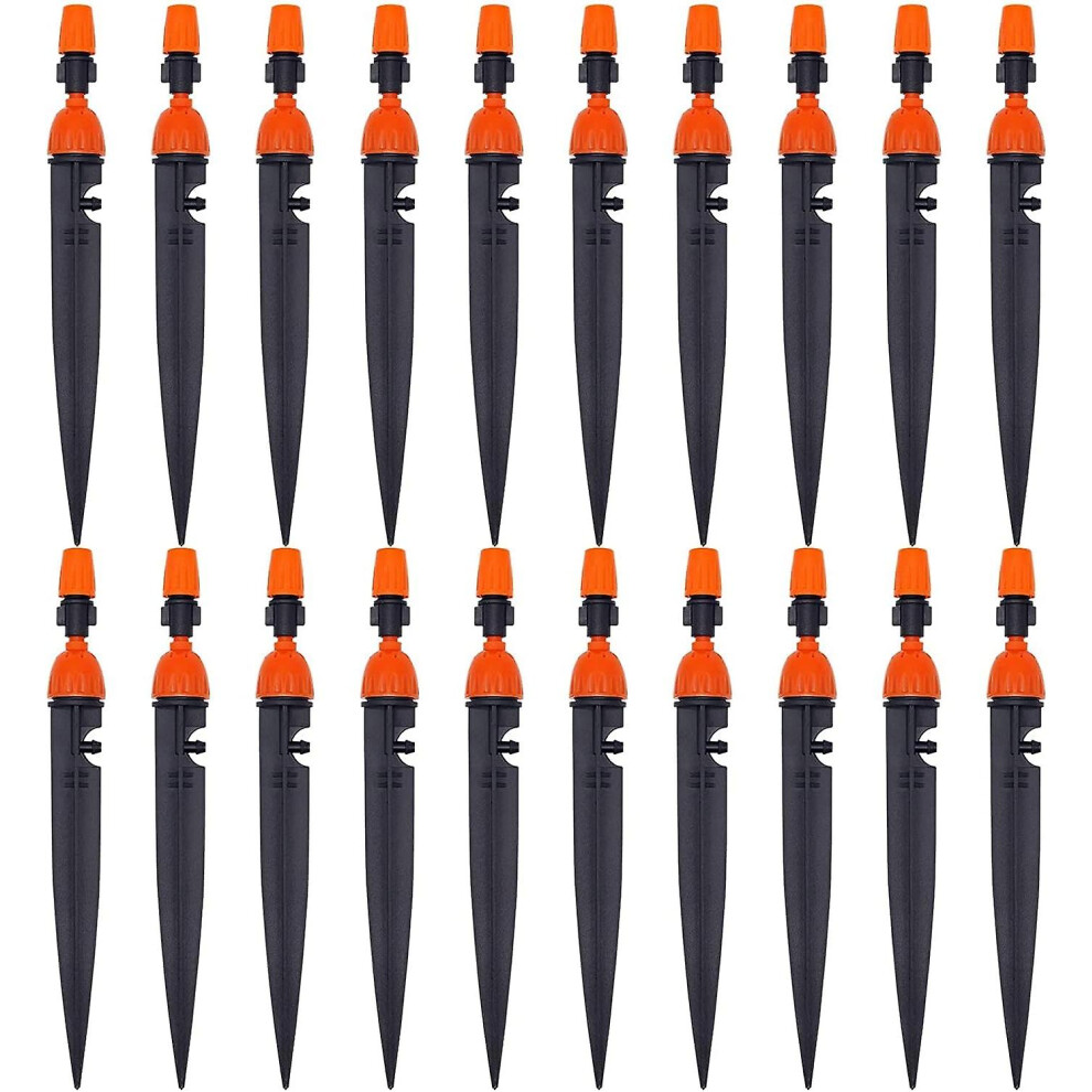 Kikidex (As Show, One Size) Adjustable Drip Irrigation Nozzle Garden Plant Irrigation 360 Degree Dripper Atomizer Cooling/Irrigation Equipment(20 Pack)