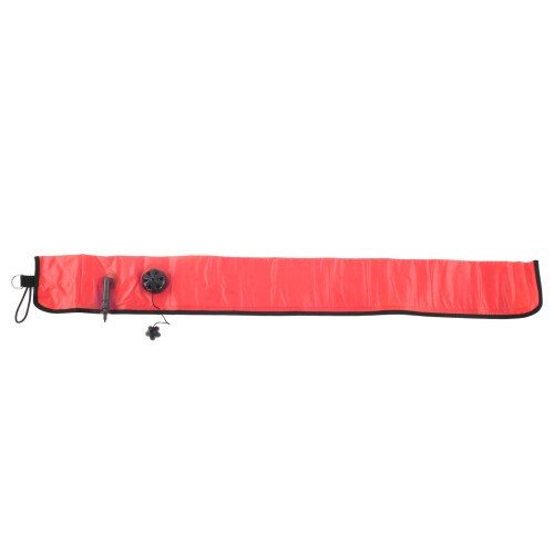 Bouée de repérage de surface pour plongée 1,15 m x 13 cm orange rouge 1