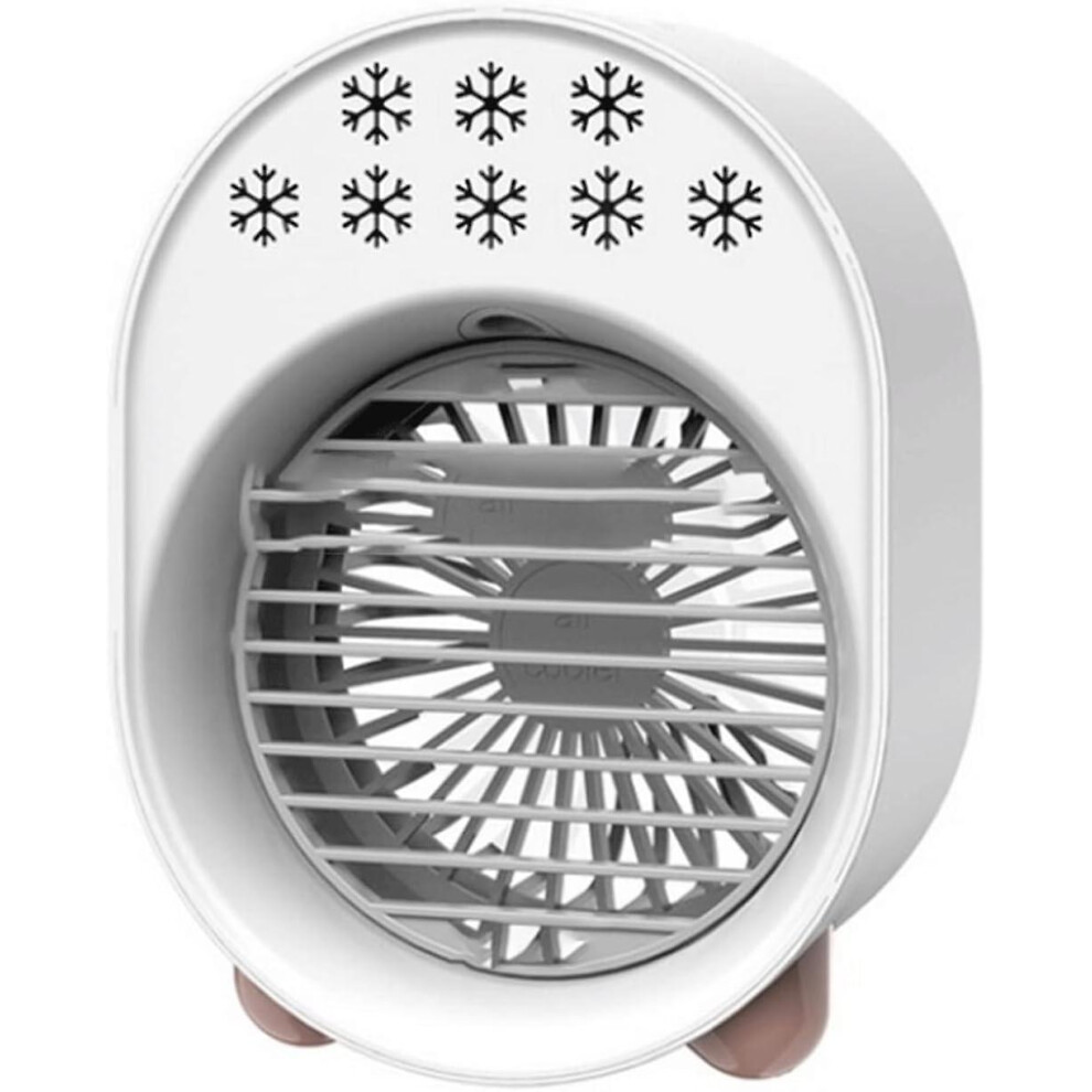 Kikidex (As Show, One Size) Mini Air Conditioner Mini Cooler Fan Portable Air Conditioner (White) White