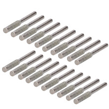 Rotierende Kettensägen-Splitter-Set 20 Stück, 4 mm, silberne Schleifstifte zum Schneidwerkzeug
