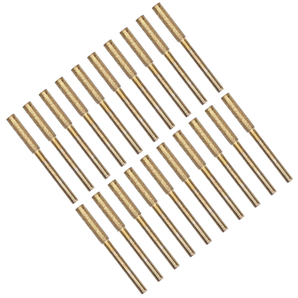 Chainsaw Sharpener Burr Set 20Pcs Gold 4.8Mm Rotating File Kit For Wood Cutting 9371358024613