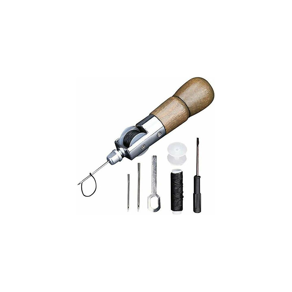 Kikidex (As Show, One Size) 7Pcs/Set Leather Sewing Tools Diy Leather Hand Stitching Tool Kit (173Mm)