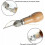 (As show, One size) 7Pcs/Set Leather Sewing Tools DIY Leather Hand Stitching Tool Kit (173mm) 2