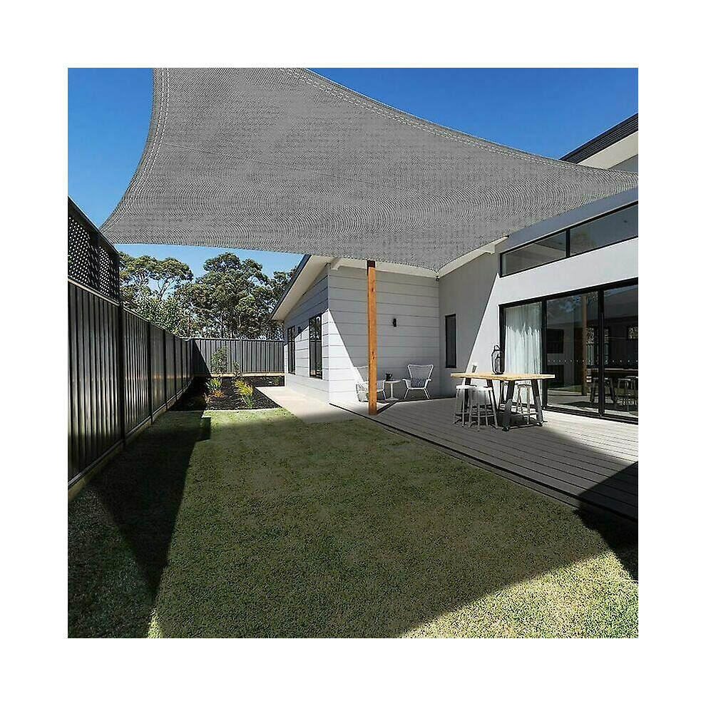 Kikidex (As Show, One Size) Rectangular Shade Sail, Dimensions 4X5m, Gray Color, Offers Waterproof And Uv Protection For The Garden And Terrace.