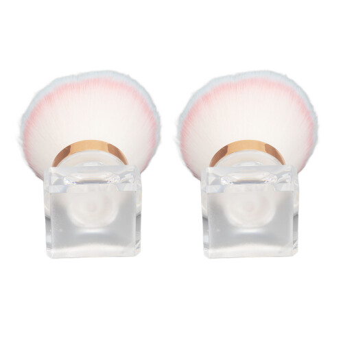 2er-Set Nagelkunst-Puderpinsel, rosa, weiche 2