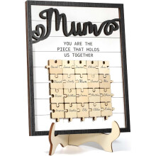Prezent na Dzień Matki Drewniane Puzzle dla Mamy z Miłą Wiadomością