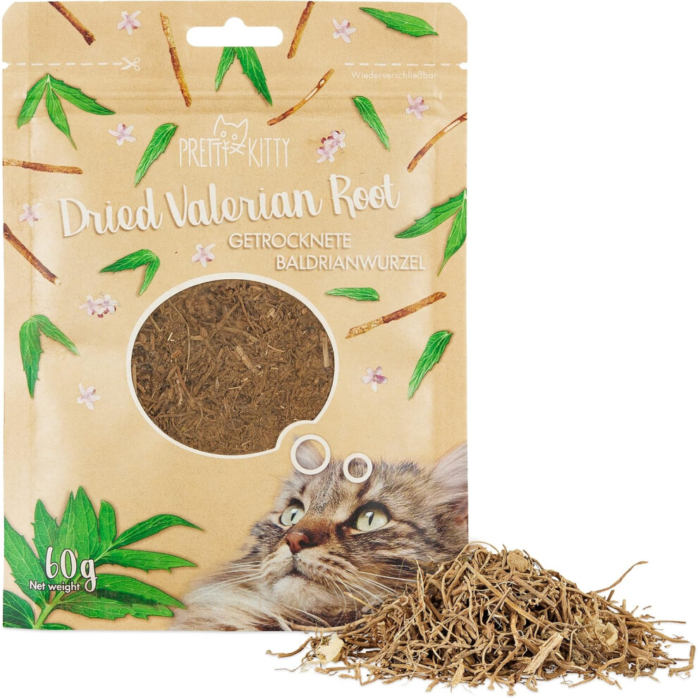Dried Valerian Root for Cats - 60g Natural Herbal Play Stimulant & Toy Refill for Sensory Enrichment and Fun-image-OPC-PMRCGG9-NEW