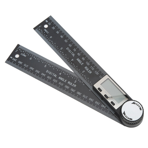 Righello angolare ABS con display digitale 0-360 0,05 nero