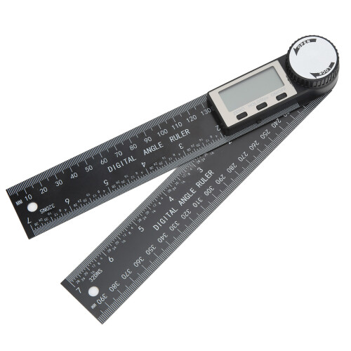 Righello angolare ABS con display digitale 0-360 0,05 nero 1
