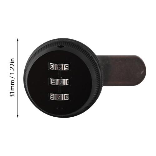 Mechanical Cam Lock 3-Digit Combination Zinc Alloy, 31mm Diameter 1
