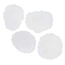 Ensemble de 4 moules en silicone pour dessous de verre en résine - DIY