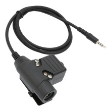 Câble d'adaptateur PTT U94 pour casque, connecteur jack 3,5 mm, Noir