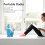 Radio portatile AM/FM blu impermeabile per doccia 11