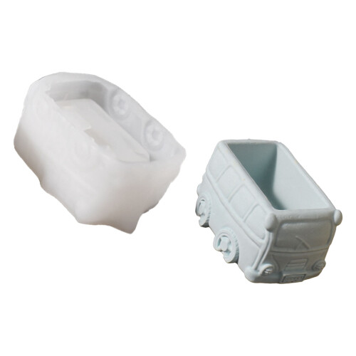 Flower Pots Molds Plasters Molds Bus Shaped Storage Box Molds-C