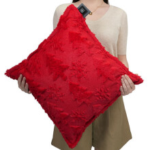 Plush Electric Warmer Cushion USB 3 Heat Level-Red