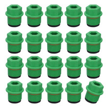 20 Pieces Plastic Threaded Stoppers-4 points PPR plug gr