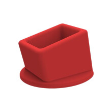 Seat Belt Booster Silicone Buckle Stabilizer For Vehicle Safety Rear Strap Support Upright Grip Red Buckle Guide