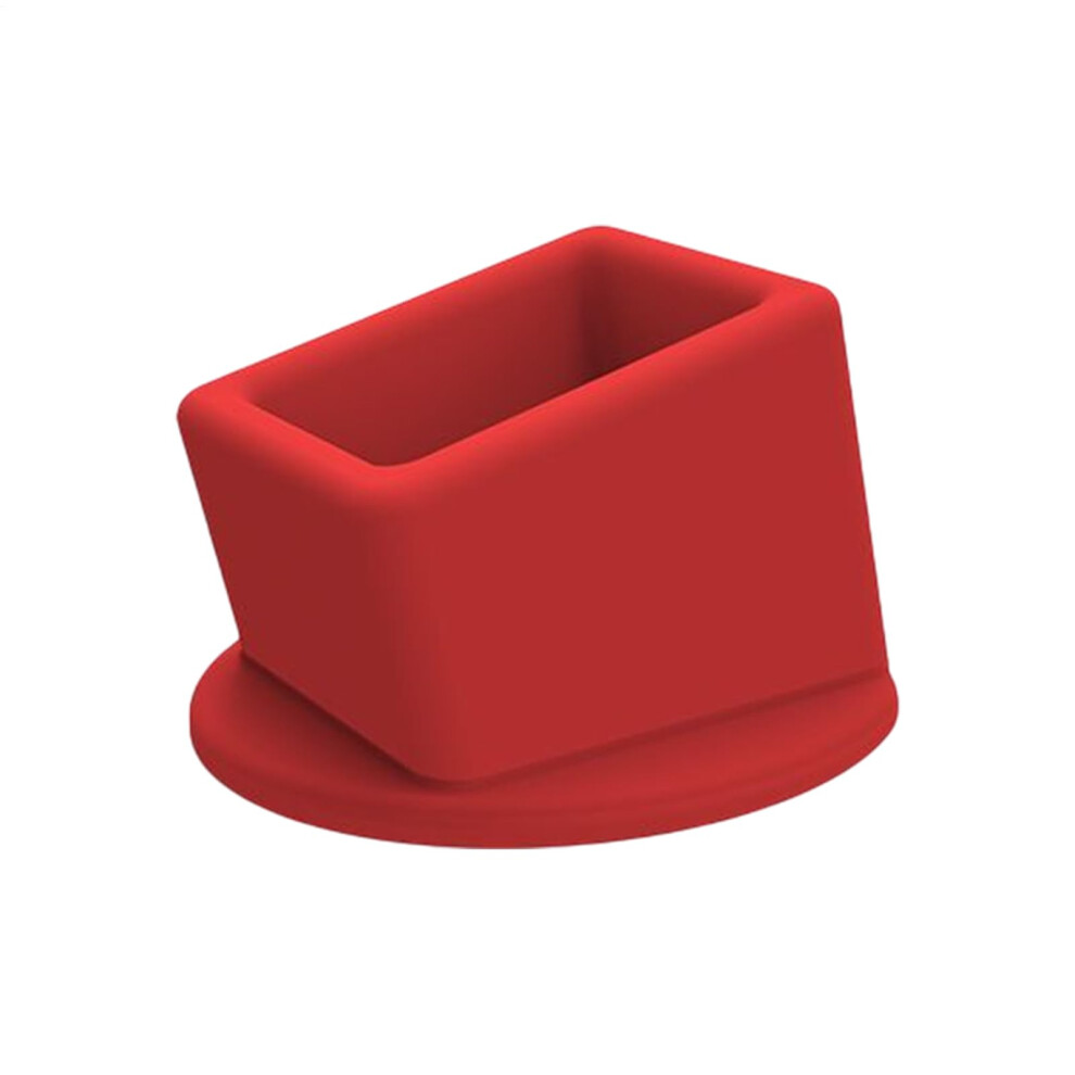 Seat Belt Booster Silicone Buckle Stabilizer For Vehicle Safety Rear Strap Support Upright Grip Buckle Guide Red