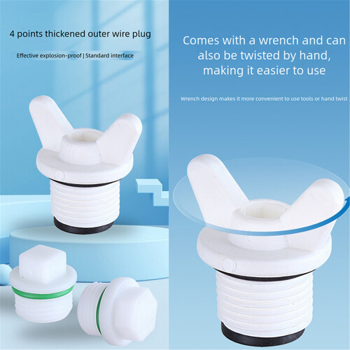 20 Pieces Plastic Threaded Stoppers-4 points PPR plug gr 2