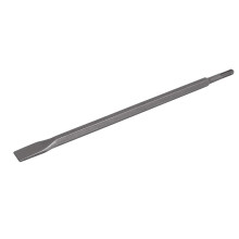 Flat Hammer Chisel 20mm Width 400mm Length Chrome Steel Round SDS Plus Shank For Rotary Hammers