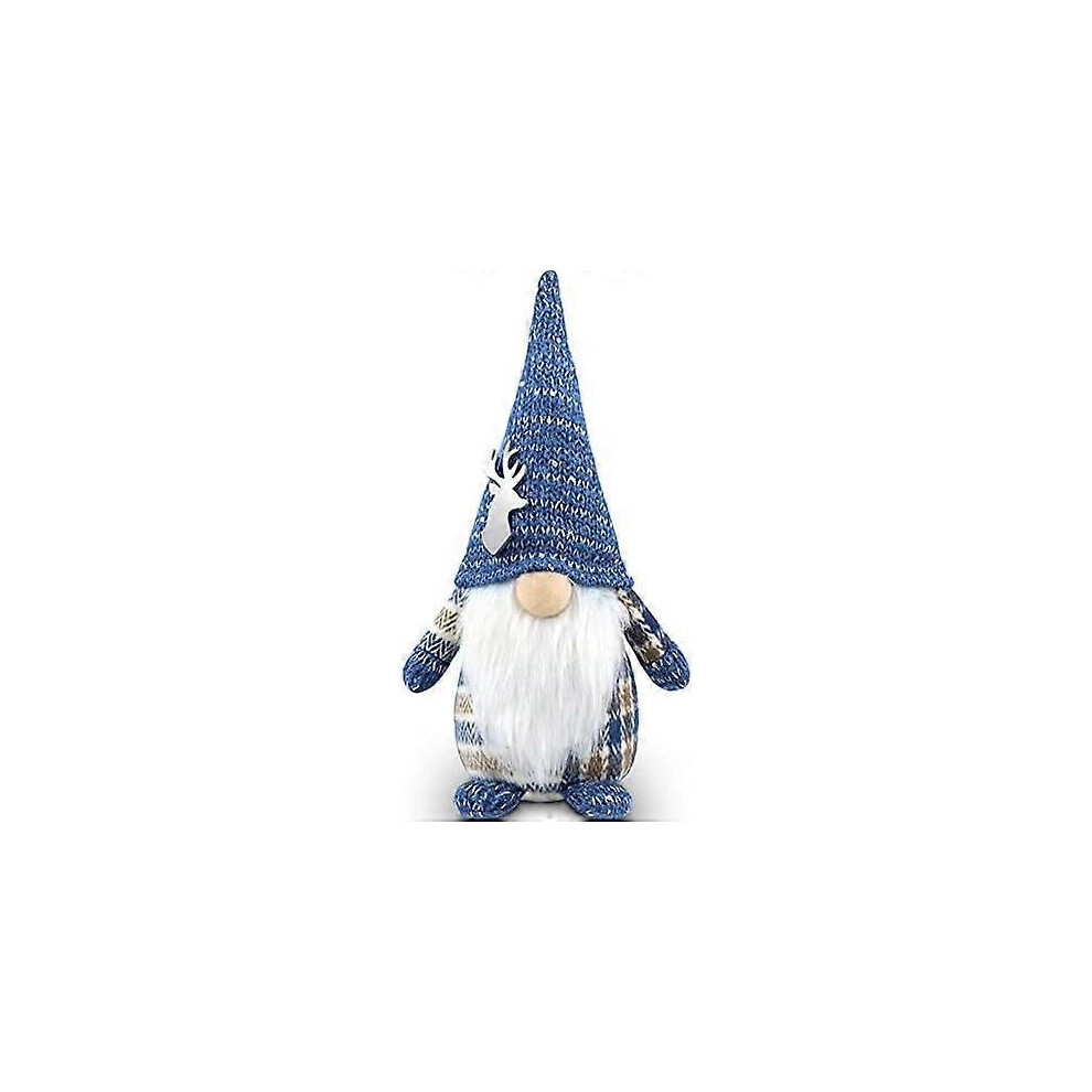 Kikidex (As Show, One Size) Christmas Gnomes Gnome Figures Christmas Decoration Christmas Decorations Antlers Gnome Accessories For Home Kitchen 33Cm (Blue) Blue