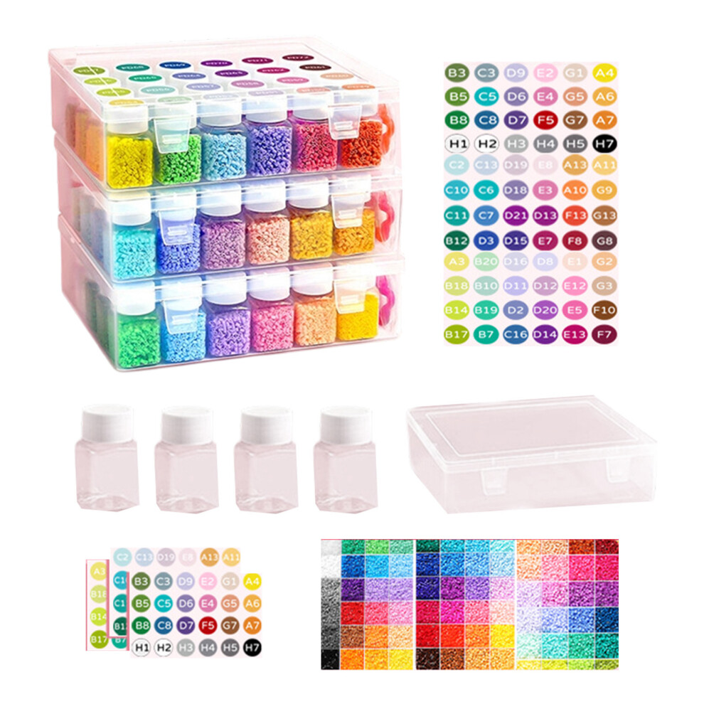 Plastic Beads Art Set Quick Creation Craft-72 Colors Standard M 7754000276608