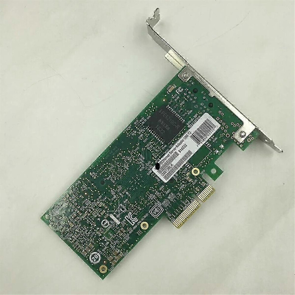 Kikidex (As Show, One Size) I350am2 Chip Pci-Ex4 Gigabit Electrical Port Dual-Port Server Network Card I350-T2v2 Gigabit Ethernet 2Xrj45 Port