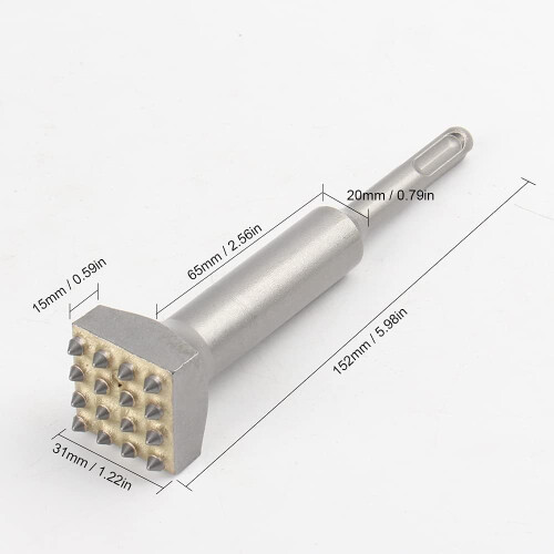 Electric Hammer Chisel Bit for Surface Roughening Compatible with Percussion Hammer Chisel Tools for Wall Concrete Ceramic Tile 1