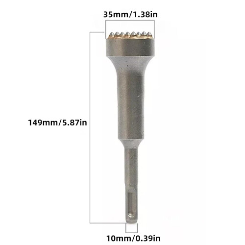 Round Handle SDS Plus Bushing Tool For Concrete Stone Brick Walls 12 Teeth Hammer Chisel Drill Bit 10mm Shank 1