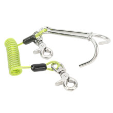 316 Edelstahl Taucher-Strömungsanker Doppel-Reff mit Spiralcoil-Lanyard Grün