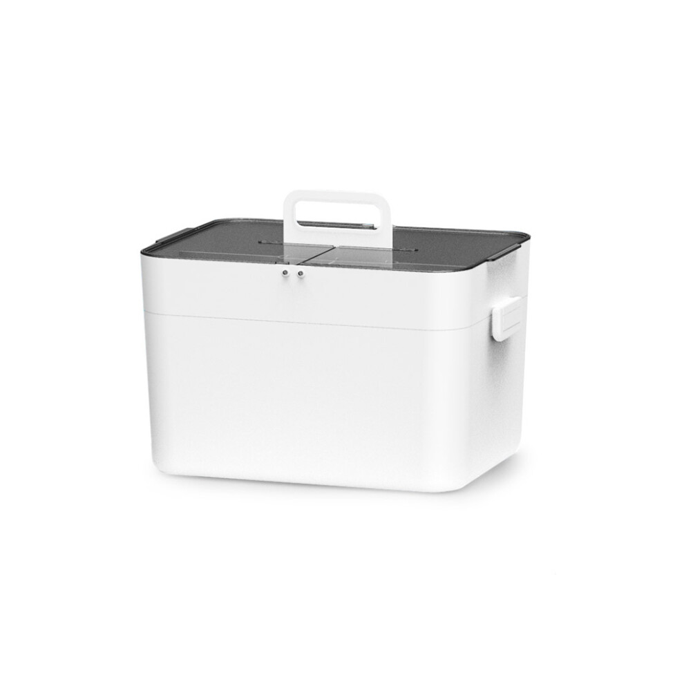 White (White) Medicine Box 2 Layers Storage Chest Portable Medical Household