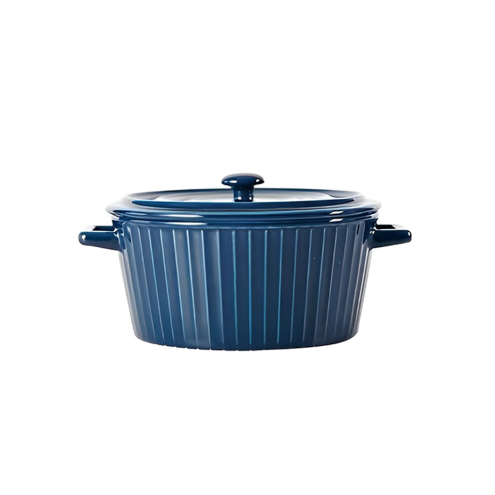 (Green) Two Ear Noodles Bowl Ceramic Dinnerware Baking Container Tableware-image-OPC-PMRCPJJ-NEW