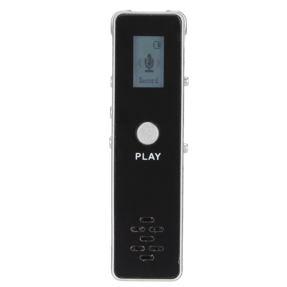Noise Reduction Digital Voice Recorder With Stereo Screen 8Gb Mp3 Player Silver 9301358032776