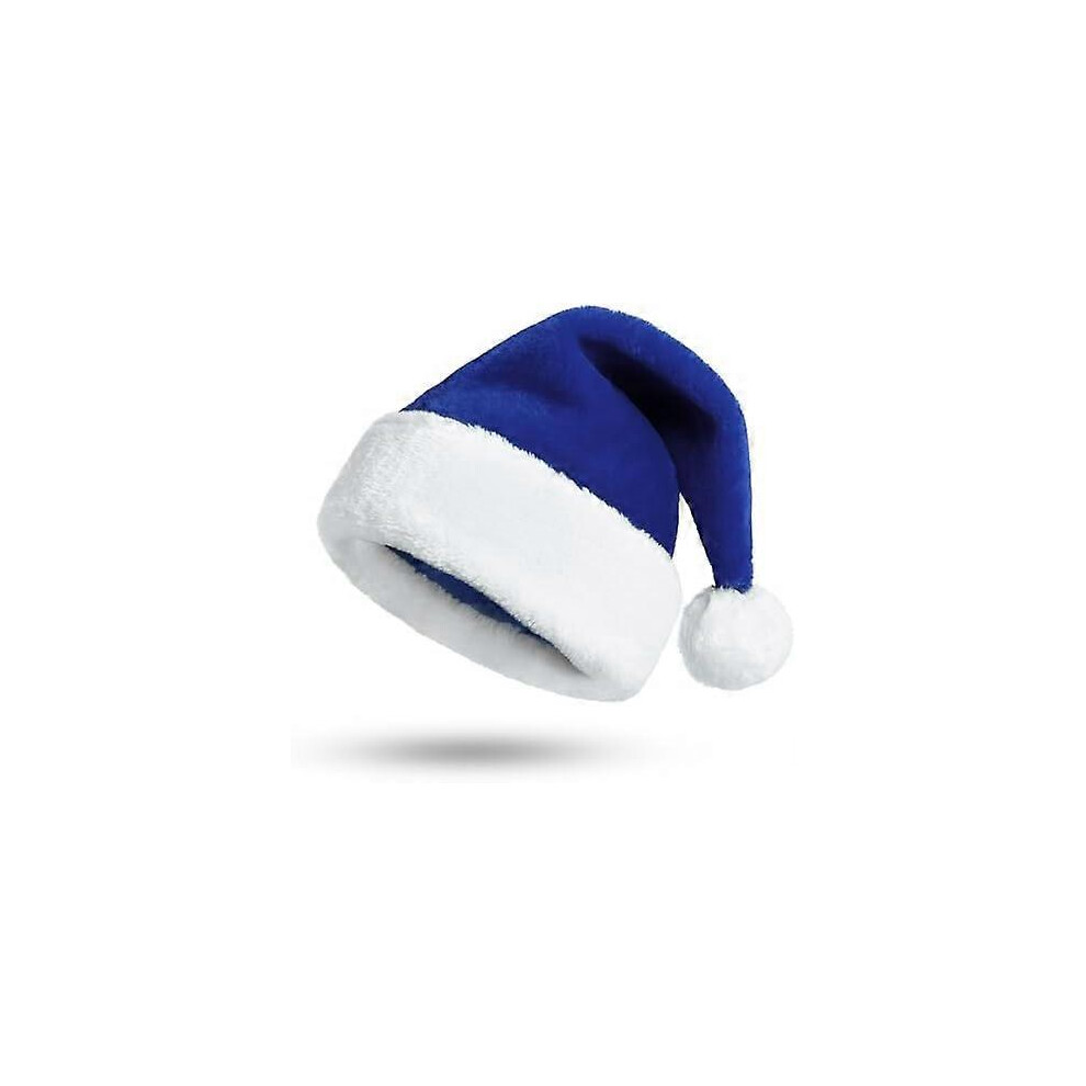 Kikidex (As Show, One Size) Christmas Hat Santa Claus Hat Plush Santa Claus Hat Santa Hat Nicholas Thick Fur Edge For Adults