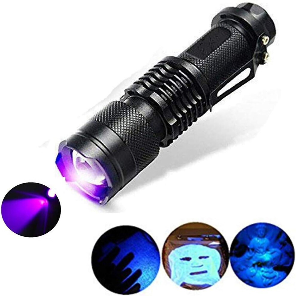 Kikidex (As Show, One Size) Uv Flashlight, 300Lm Mode Variable Focus Uv Mode 396Nm To 396Nm