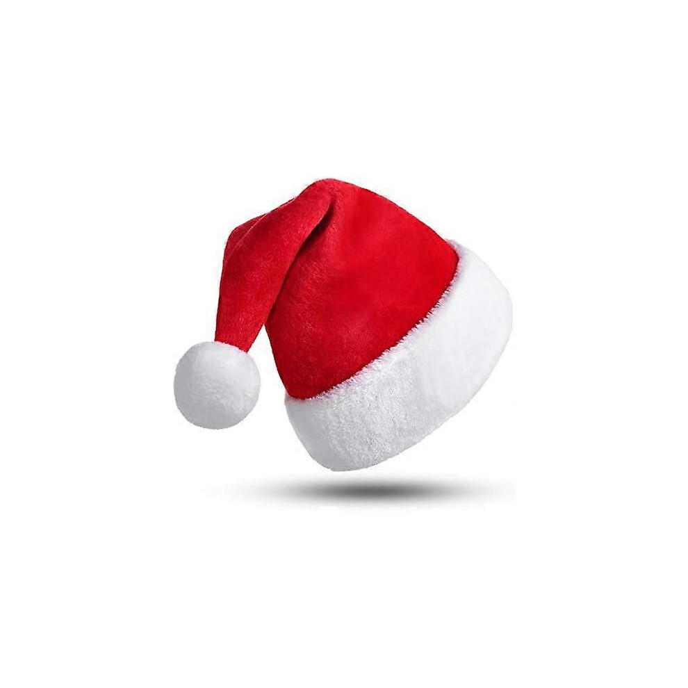 Kikidex (As Show, One Size) Christmas Hat Santa Hat Thick Fur Edge Made Of Plush Santa Hat Christmas Hat For Adults