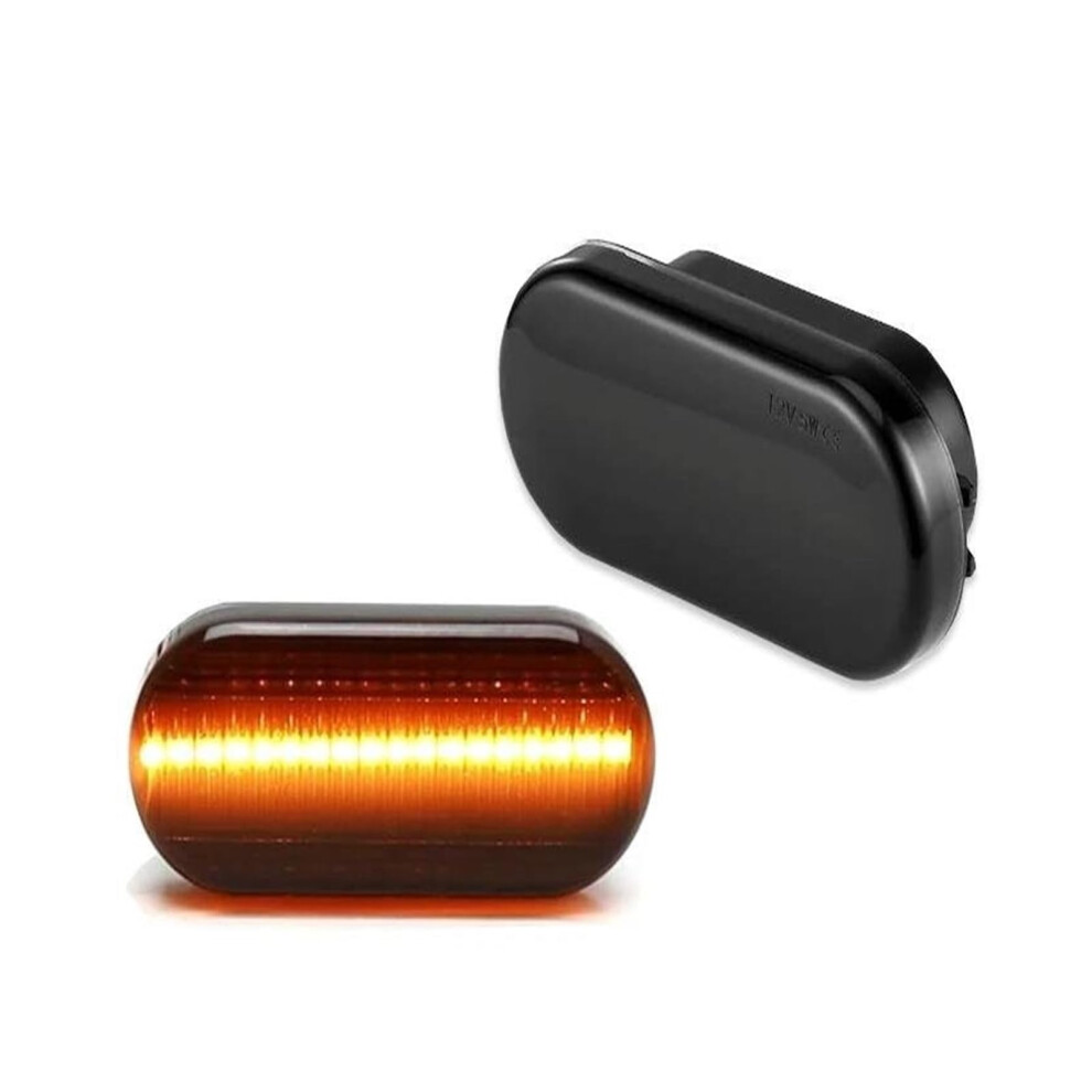 Turn Signal 2Pcs Euro Style Smoked Led Side Marker S For Vw Mk4 Golf Jetta Bora Passat B5-B5.5 Size B Light/Amber 9339159003794