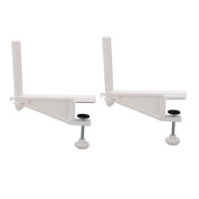 Tragbares Tischtennisnetz-Set mit verstellbarem Klemmclip, Weiß