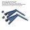 Portable Adjustable Blue Table Tennis Net Set with Clamp & Fixation 7