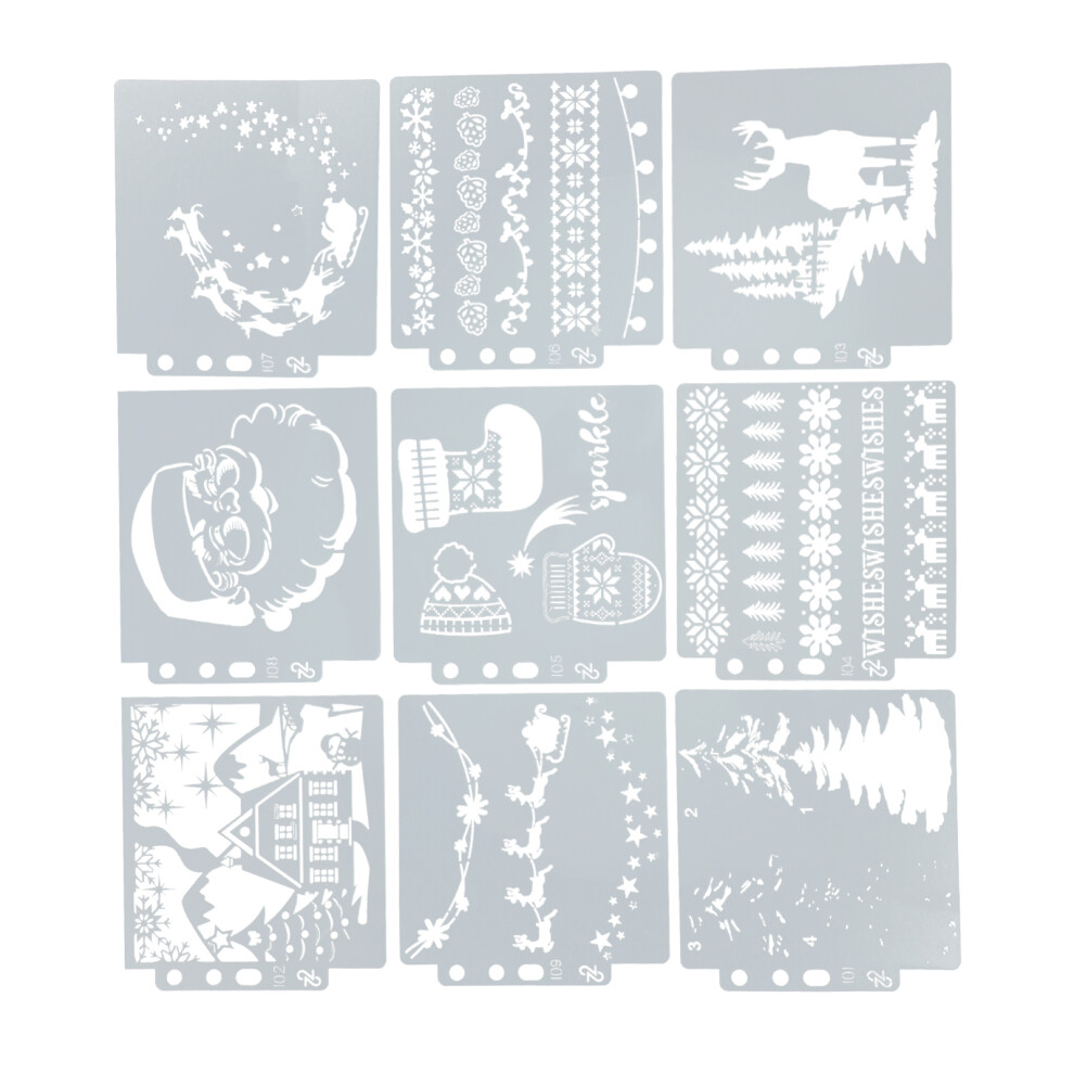 9Pcs Reusable Pet Mandala Stencils For Painting, Cake & Decor 9421358034188