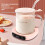 Compacte elektrische mokverwarmer met 3 warmte-instellingen-Roze 6