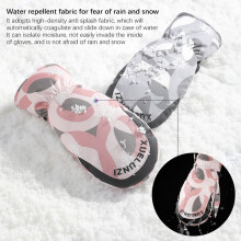Winterski-Handschuhe Wasserdicht Fleecegefüttert Rutschfest Unisex Pink Grau